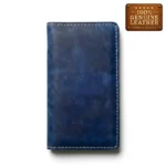 Blue Leather Wallet with Cash & Card Slots
