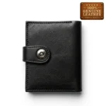 Slim Black Leather Card Wallet