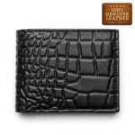 Black Croc Texture Wallet