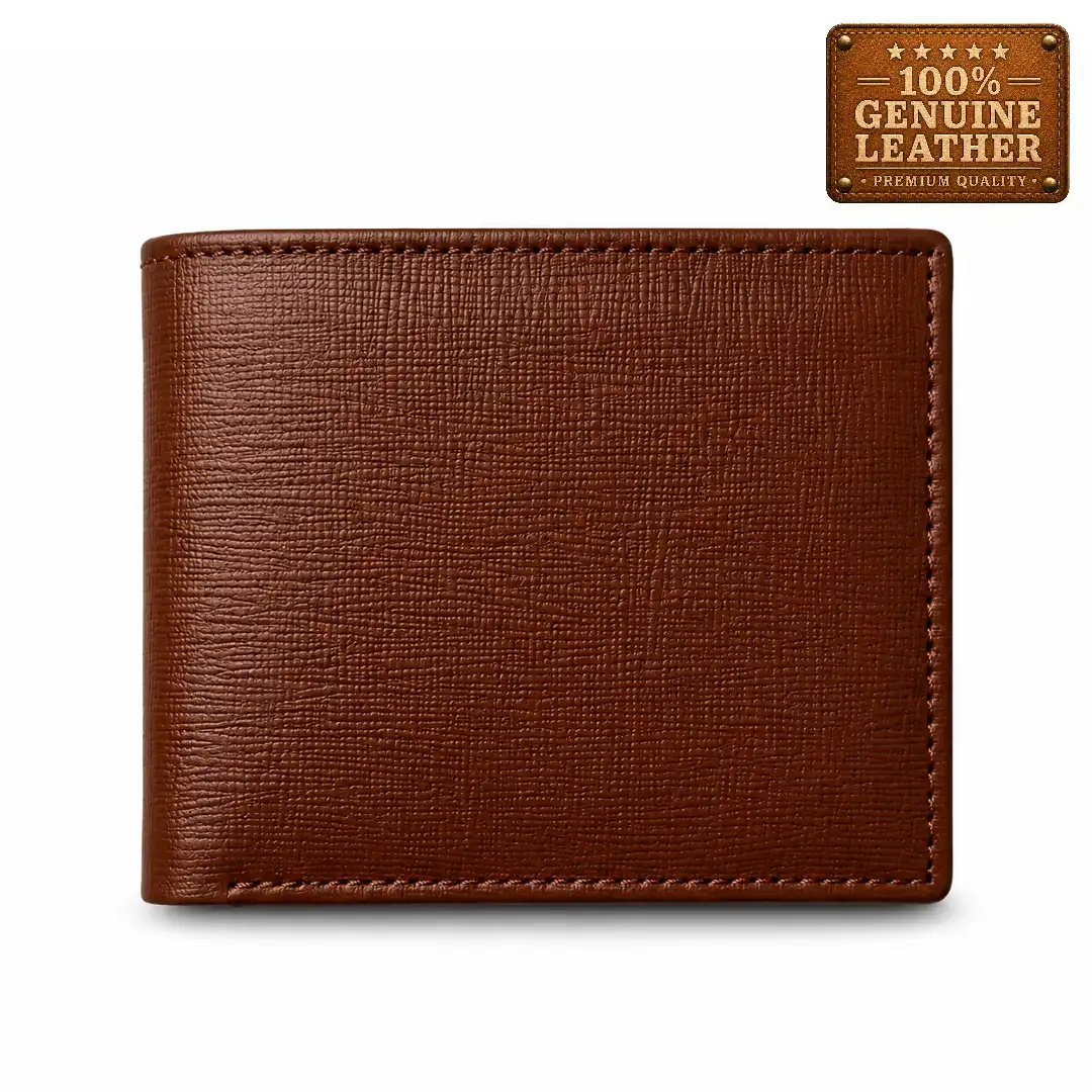 1 Men’s Classic Tan Leather Wallet - Image 1