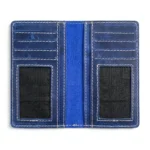 Blue Leather Wallet with Cash & Card Slots - Image 2