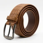 Royal Brown Croc Leather Belt - Image 2