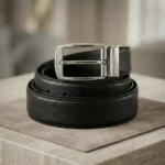 Classic Noir Leather Belt - Image 2