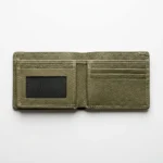 Men’s Olive Green Leather Wallet - Image 2