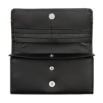 Women’s Black Leather Wallet – Red Stripe Edition - Image 2