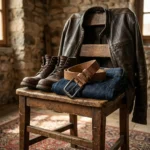 Rustic Vintage Leather Belt - Image 3
