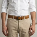 Royal Brown Croc Leather Belt - Image 3