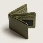 Men’s Olive Green Leather Wallet - Image 3