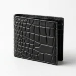 Black Croc Texture Wallet - Image 4