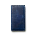 Blue Leather Wallet with Cash & Card Slots