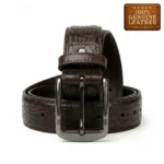 Royal Dark Brown Croc Leather Belt