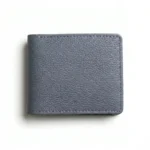 Classic Blue Grey Bifold Leather Wallet