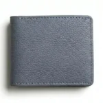 Classic Blue Grey Bifold Leather Wallet