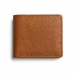 Men’s Tan Leather Bifold Wallet with ID Window
