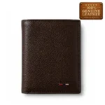 Classic Brown Leather Trifold Wallet with Multi Windows