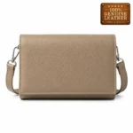 Champagne Elegance Leather Crossbody Purse