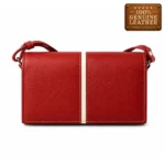 Ruby Elegance Leather Purse