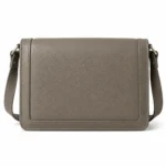 Classic Taupe Leather Crossbody Bag for Women