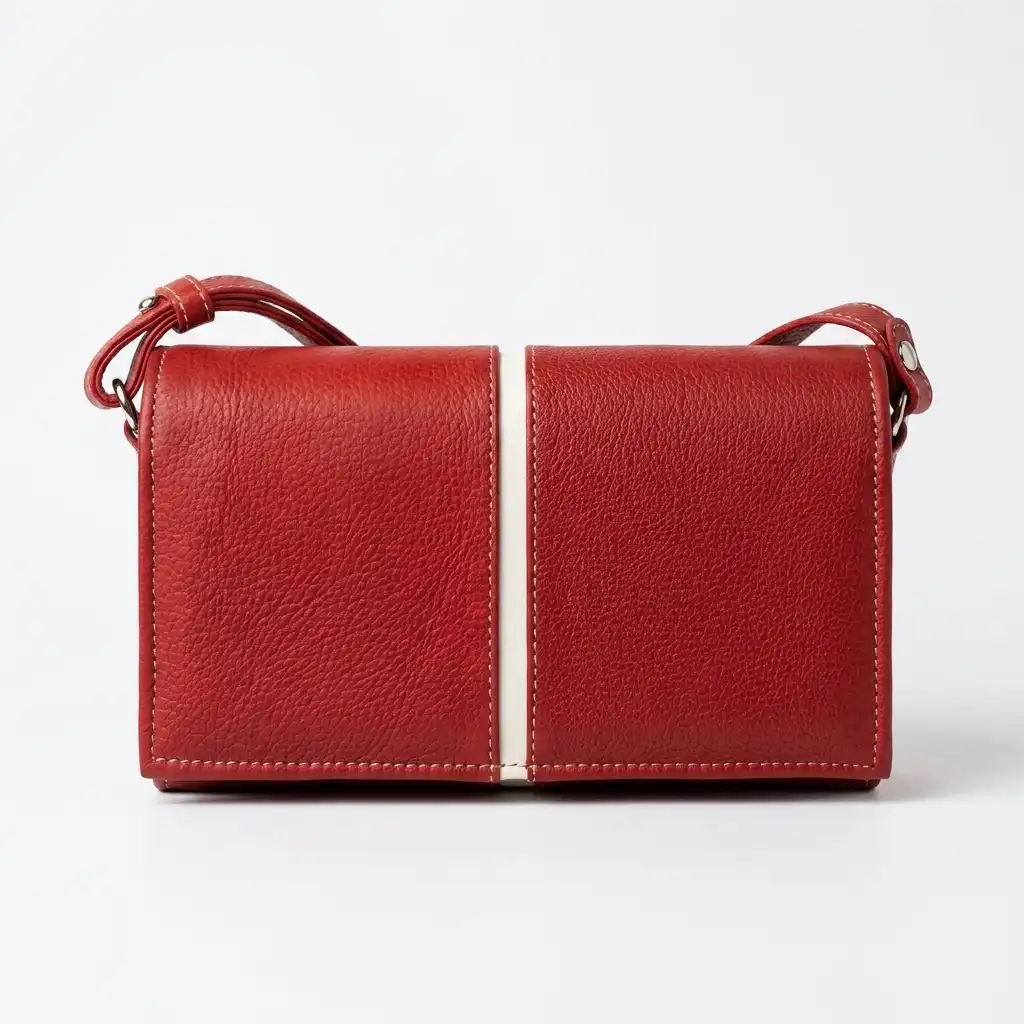 1 Ruby Elegance Leather Purse - Image 1