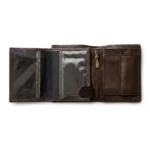 Classic Brown Leather Trifold Wallet - Image 2