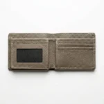 Classic Grey Bifold Leather Wallet - Image 2