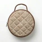 Premium Genuine Leather Beige Quilted Ladies Shoulder Purse
