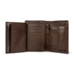 Classic Brown Leather Trifold Wallet - Image 3