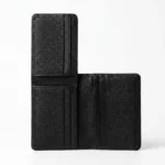 Premium Black Leather Trifold Wallet - Image 3