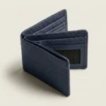 Classic Navy Blue Bifold Wallet - Image 3