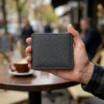 Men’s Black Leather Bifold Wallet - Image 4