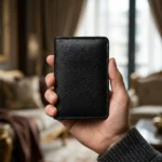 Premium Black Leather Trifold Wallet - Image 4