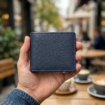 Classic Navy Blue Bifold Wallet - Image 4