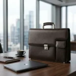 Premium Real Leather Office Briefcase - Image 9