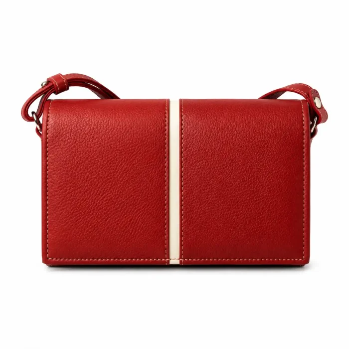 Ruby Elegance Leather Purse