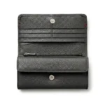 Women’s Genuine Leather Long Wallet – Charcoal Gray - Image 2