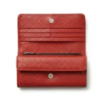 Women’s Genuine Leather Long Wallet – Red - Image 2