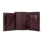 Genuine Leather Trifold Wallet – Espresso Brown - Image 3
