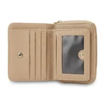 Genuine Leather Zip Wallet – Sand Beige - Image 3