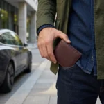 Real Leather Bifold Wallet with ID Window – Burgundy - Image 4