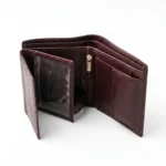 Genuine Leather Trifold Wallet – Espresso Brown - Image 4