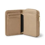 Genuine Leather Zip Wallet – Sand Beige - Image 5