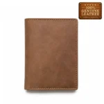 Premium Genuine Leather Men’s Trifold Wallet – Brown