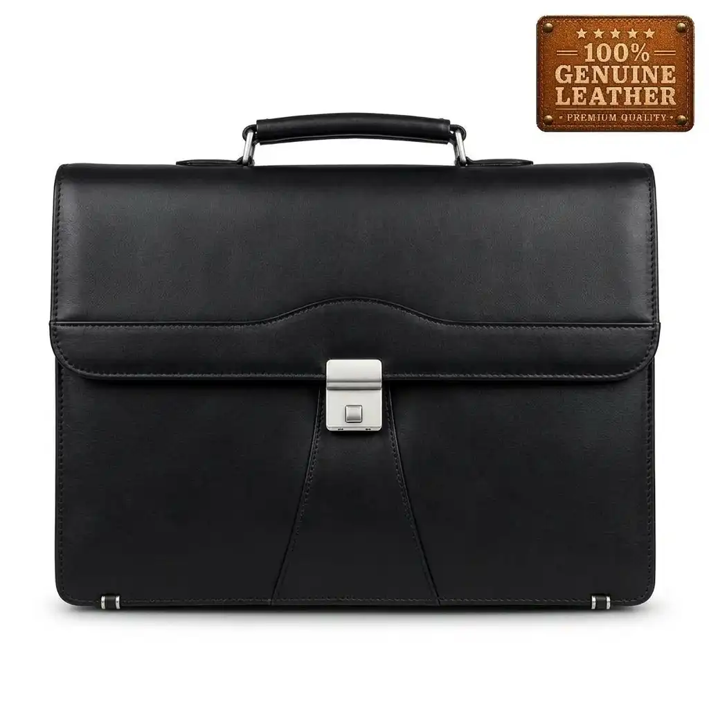 1 Executive Pro Briefcase – Premium Genuine Leather - Image 1