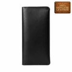 Premium Black Leather Wallet | Multi-Card, Cash & Phone Holder