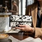 BellaHide Black Premium Leather Clutch – Genuine Leather Hair-On Design - Image 8