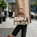 BellaHide Dark Brown Premium Leather Clutch – Genuine Leather Hair-On Design - Image 10
