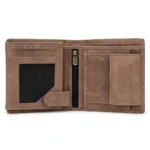 Premium Genuine Leather Men’s Trifold Wallet – Brown - Image 2