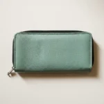 Women’s Mint Green Leather Long Wallet - Image 2