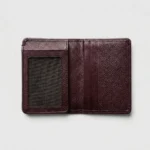 Premium Burgundy Leather Trifold Wallet - Image 2