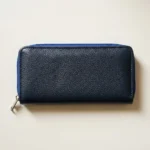 Women’s Navy Blue Leather Long Wallet - Image 2